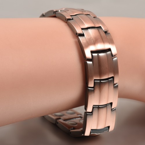 Wollet Jewelry Magnetic Copper Bracelets for Men Women Healing Health Energy Anti Arthritis Pain Relief All Magnets or  5 in 1